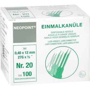 Neopoint - Injectienaaldjes - Grijs - 0,4x12mm - 100 stuks