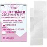 Objectglaasjes gesneden met matrand