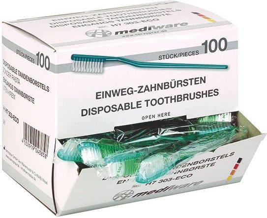 Wegwerp tandenborstels 100 stuks