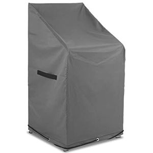 Hoberg Tuinstoelhoes, robuuste waterdichte hoes voor stapelbare stoelen met hoge rugleuning, weerbestendige en uv-bestendige hoes van 600D Oxford-polyester, 65