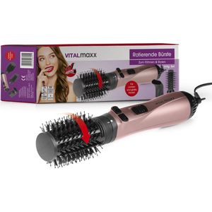 VITALmaxx - Stylingborstel - Antraciet/Roze Goud - 3 Opzetstukken