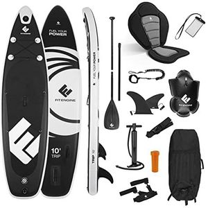 FitEngine SUP Allrounder 10' - 305 cm | Uitgebreide stand-up-paddleboardset incl. Drybag, telefoonhoes enz. | Drop-Stitch kwaliteit van het Duitse SUP-merk