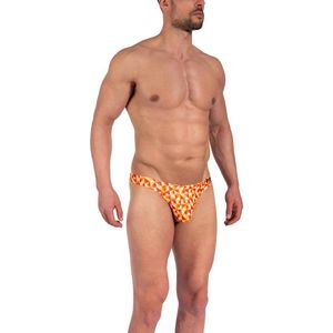 Olaf Benz Zwemstring - 9312 Orange - maat XL (XL) - Heren Volwassenen - Polyamide- 1-09378-9312-XL