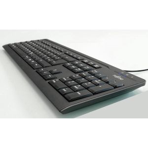 Fujitsu - KB410 - Toetsenbord - Zwart - Bedraad - Ergonomisch - AZERTY