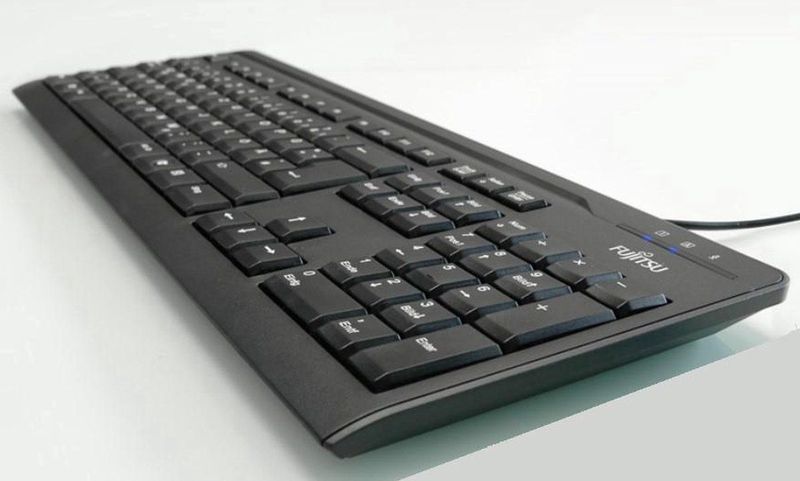 Fujitsu - KB410 - Toetsenbord - Zwart - Bedraad - Ergonomisch - AZERTY