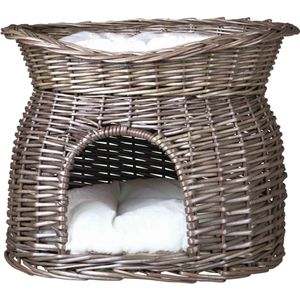 RIETEN MAND MET KUSSEN 54X43X37