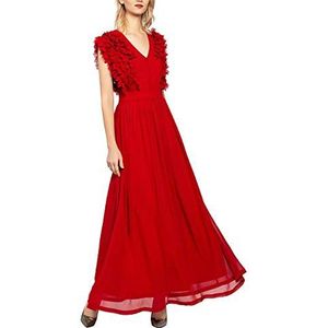 APART Fashion Chiffon Dress Dames Avondjurk Rood (Lipstick-Red Lipstick-Red), 36, rood (Lipstick-Red Lipstick-Red)