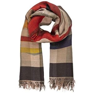 APART Fashion Dames sjaal Wool Square gedrukte Shawl Meerkleurig Beige), One Size (Manufacturer Maat: 0)