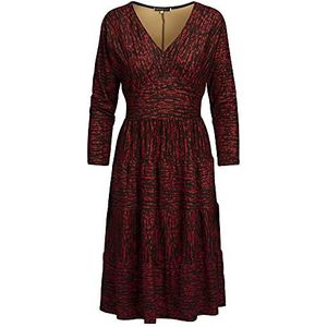 ApartFashion - Damesjurk - Zwart-Rood - Cocktailjurk