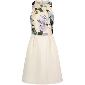 ApartFashion Feestjurk voor dames, crème-multicolor, normaal, Crème-multicolor, 46