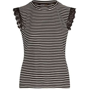 ApartFashion T-shirt pour femme, Noir/crème, 48