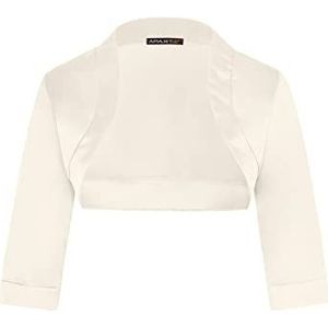 ApartFashion Dames satijnen bolero trui, crème, normaal, crème, M