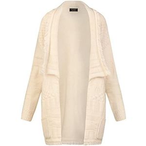 ApartFashion APART Gebreid damesvest met franjes, crème, S, Crème
