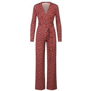 APART Fashion Jumpsuit voor dames, Rood-multicolor, 38 Lang
