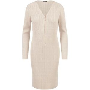ApartFashion Gebreide jurk, beige melange, 34