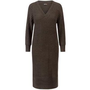 APART Fashion Gebreide damesjurk 38771, knielang, grijs melange, 42