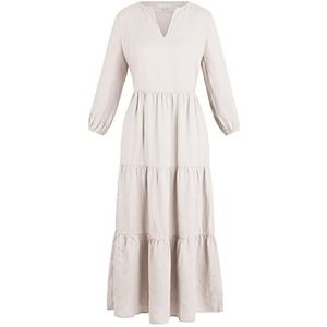 Mint & Mia Maxi-jurk, puur linnen, Melk, 42