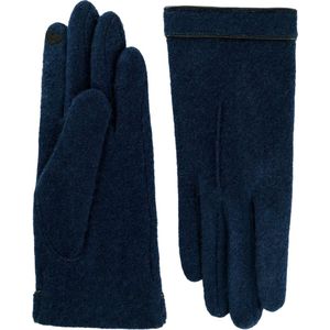 Roeckl Piping & Touch Wollen Dames Handschoenen Maat 7,5 (One Size) - Donkerblauw