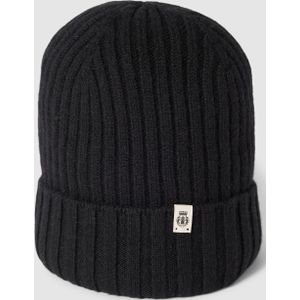 Beanie met labeldetail