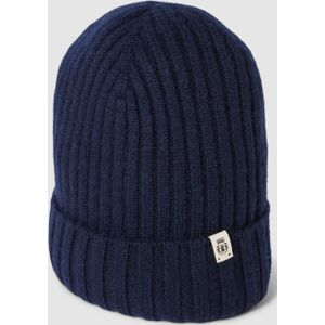 Beanie met labeldetail