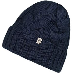 Roeckl Braided Cashmere muts Navy, Donkerblauw, Eén maat