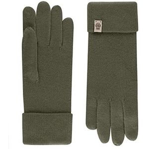 Roeckl Essentials gebreide handschoenen voor dames, groen, Eén maat, Groen