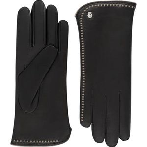 Roeckl Jekaterinburg Leren Dames Handschoenen Maat 7,5 - Zwart/Taupe