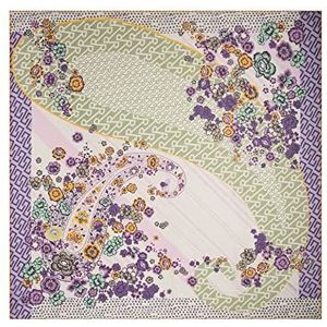 Roeckl Big Paisley Damessjaal, 100 x 100 cm, meerdere lavendel, één maat, Multi Lavender, One Size