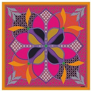 Roeckl Dames Flower Mandala 53x53 doek, Multi Pink, One Size, Multi pink, Eén maat