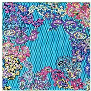 Roeckl Paisley Illusion 53x53 sjaal, turquoise, standaard, turquoise, Eén Maat