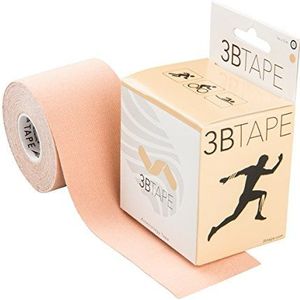 3B Scientific S-3BTBEN Kinesiologische tape - 5 meter x 5 cm, elastische spier- en gewrichtsondersteunende tape voor lichaamsbeweging, sport en herstel van blessures, tegen spierpijn - beige