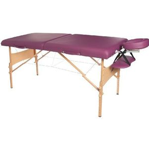 3B Scientific Draagbare comfort-massage-ligstoel van hout, groen, bordeaux, 1