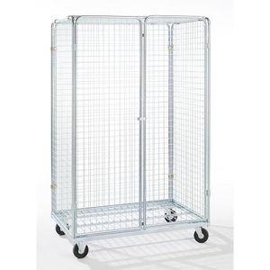 Rolcontainer, met dubbele vleugeldeur, b x d = 1200 x 800 mm, hoogte 1635 mm