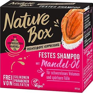 NATURE BOX Vaste shampoo amandelolie, per stuk verpakt (1 x 85 g)