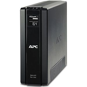 APC Back UPS PRO USV 1500VA Leistung - BR1500G-GR - inkl. 150.000 Euro Geräteschutzversicherung (6-Schuko Ausgänge, Stromsparfunktion, Multifunktionsdisplay)