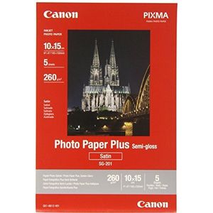 Canon SG-201 fotopapier, gesatineerd, formaat 10 x 15 cm, 5 vellen