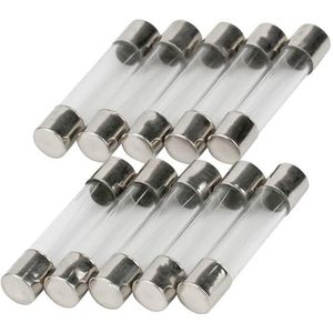 Zekeringen - G-Zekering - 10 Stuks - 0,5A - Glas - 6 x 30mm
