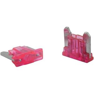 5 stuks. SeKi Mini LP Low Profile platte steekzekering 4A roze; autozekering 58V/DC platte zekering boot aanhanger vrachtwagen caravan