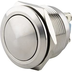 SeKi Roestvrijstalen drukknop Ø16mm knopend gebogen kopvorm schroefaansluiting; belknop