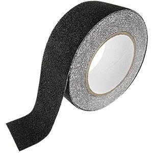 SeKi Anti-slip tape zwart, 50 mm x 10 m, anti-slip veiligheidsband voor trappen, treden, tegels, hellingen, ladders of vloerbedekkingen; zelfklevende antislipband