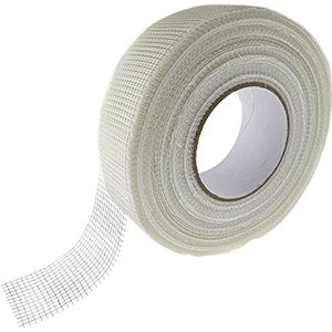 SeKi Roosterband 48 mm x 90 meter zelfklevend, glasvezelweefseltape, voegband voor scheuren en gaten; verstevigingsweefsel, wapeningsband voor gipsplaten, wit