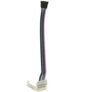 RGBW Connector, 5-pins RGBW bus > RGBW clip connector; voor 12 mm LED-strips