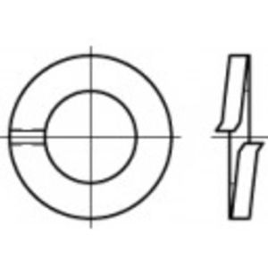 TOOLCRAFT 105677 Federringe Innendurchmesser: 16,2 mm DIN 127 Federstahl Verzinkt 100 Stück