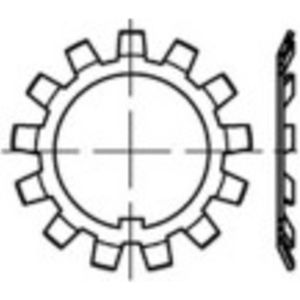 TOOLCRAFT 137822 Verriegelungsplatten Innendurchmesser: 100 mm Außendurchmesser: 142 mm DIN 5406 Stahl 10 Stück
