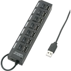 Renkforce USB 2.0 Hub - 7 Poorten - Zwart