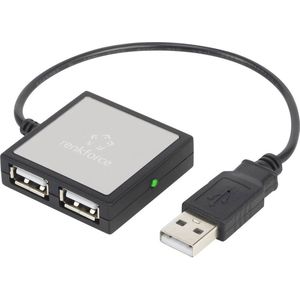 Renkforce USB 2.0 Hub 4 Port zilver