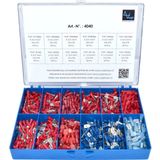 Vogt - 4040 Kabelschoen-assortiment - Rood, Blauw - 575 stuks - Deels geïsoleerd