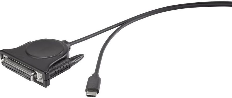 Renkforce Parallel Adapter - 1x USB-C naar D-sub 25-polig - 1.80 m