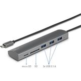 Renkforce USB 3.2 Gen 1 Hub - 3 Poorten - SD Kaartlezer - Zilver