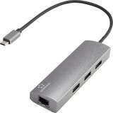 Renkforce Netwerkadapter/Hub 1 GBit/s USB-C LAN USB 3.2 Gen 1